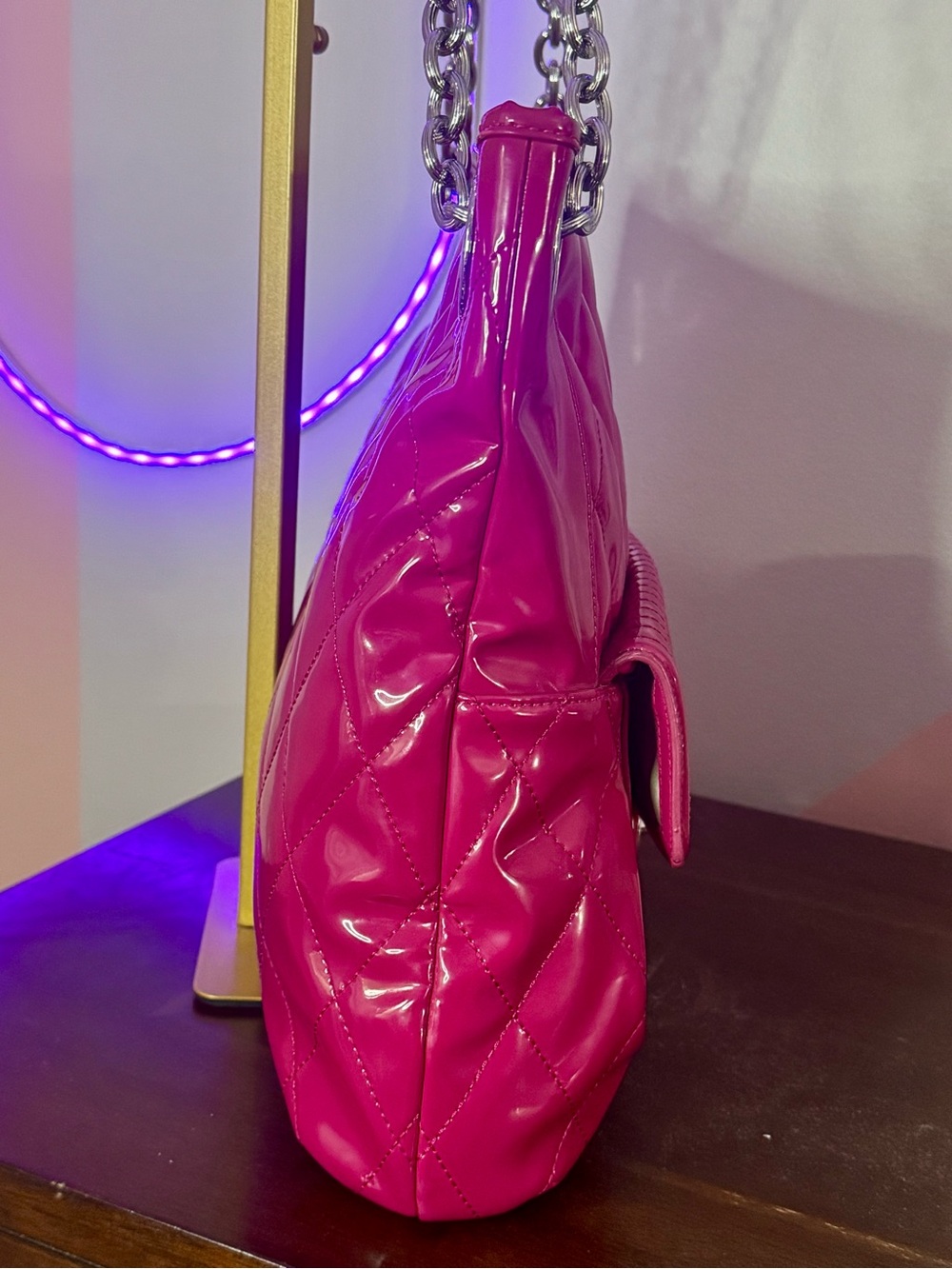 Coach Poppy Pink Liquid Gloss Shoulder Bag - Picture 5 of 16